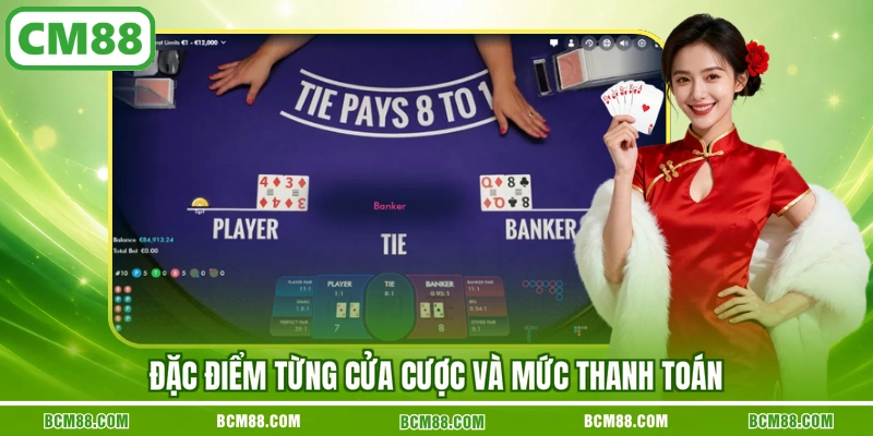 Đặc điểm từng cửa cược và mức thanh toán