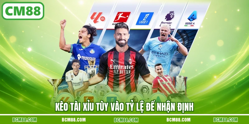 Kèo tài xỉu tùy vào tỷ lệ để nhận định