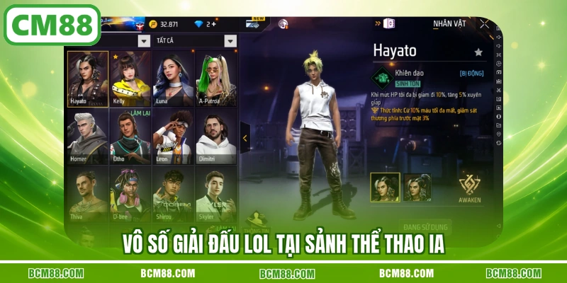 Vô số giải đấu LOL tại sảnh thể thao IA